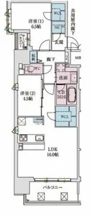 スプランディッド本町東DUE【8階】の間取り