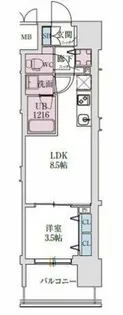 スプランディッド本町グラン【8階】の間取り