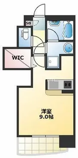 グランデージ難波南【9階】の間取り