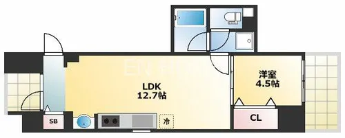 ブリリアントコートクラージュ【802号室】の間取り