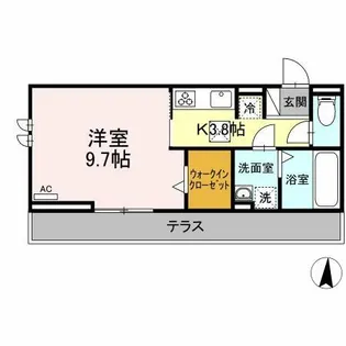 ジェレ・ジェフ【102号室】の間取り