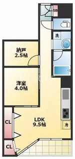 上六第一ダイヤモンドハイム【7階】の間取り