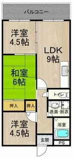 カーサフィオーレ壱番館【3階】の間取り