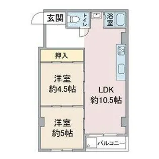 ユタカマンション【2階】の間取り