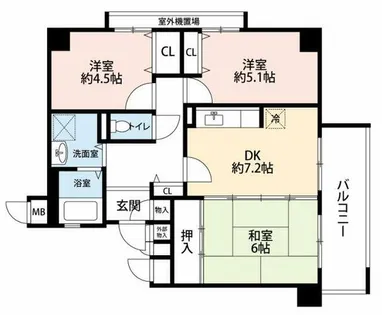 公社賃貸SMALIO 湊【2-307号室】の間取り