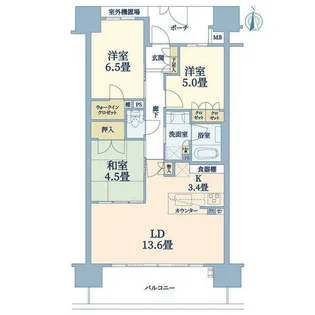ブランズ四天王寺夕陽丘【16階】の間取り