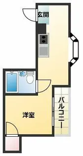 エホール東田辺【2階】の間取り
