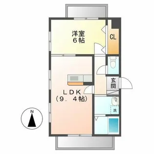 第3奥村マンション【6階】の間取り