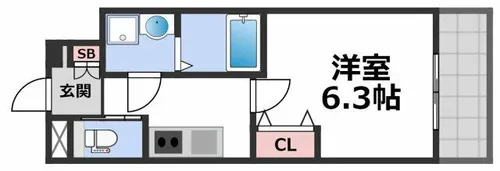 ウインズコート城北パーク【6階】の間取り