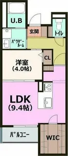 ぱ~くたうんルナ名古屋【2階】の間取り