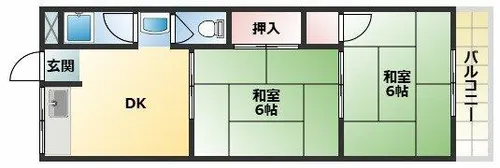 サンライフ平野【1階】の間取り
