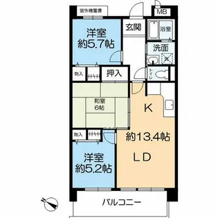 リバーサイドパーク【5階】の間取り