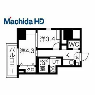 エヌエムスワサントアン【8FD号室】の間取り