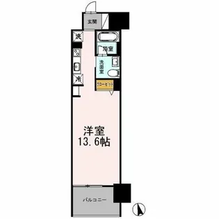 カスタリア伏見【2階】の間取り