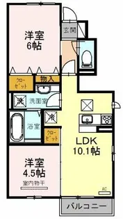パークハイム六番館【1階】の間取り