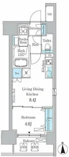 ヒヴィ・カーサ名駅西【7階】の間取り