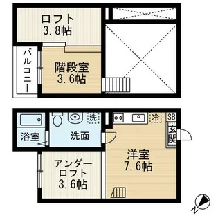 バンベール本地通【1階】の間取り