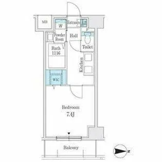 プレイズシード名古屋亀島【6階】の間取り