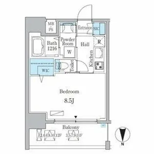 アリエッタNagoya【12階】の間取り