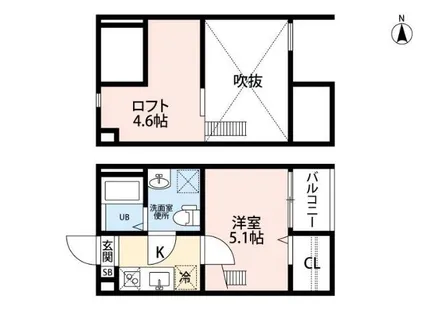 マロンディーグル【203号室】の間取り