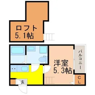 インフィニティーエル【201号室】の間取り
