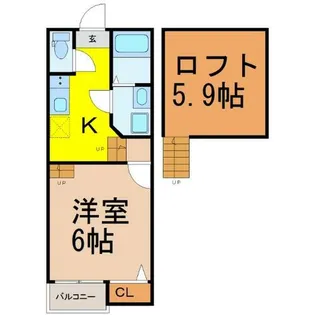 Creo八田弐番館【102号室】の間取り