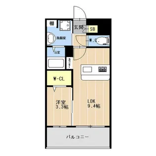 LIBTH竹下【0403号室】の間取り
