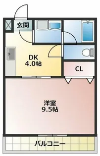 クレセール【203号室】の間取り