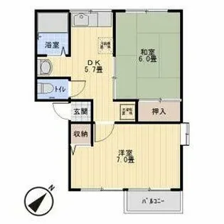 シャトー【105号室】の間取り