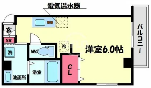 みおつくし堂島Ⅱ【6階】の間取り