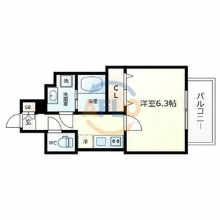 アドバンス上町台プレジール【10階】の間取り