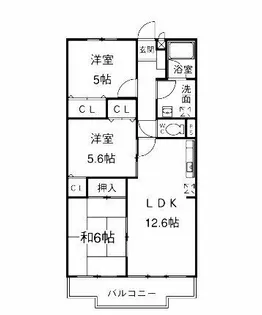 コンフォート末広【2階】の間取り