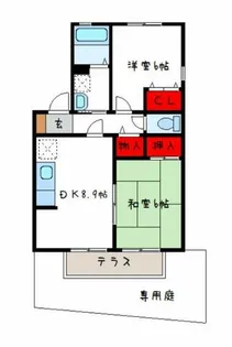 大阪府八尾市郡川5丁目【アパート】の間取り