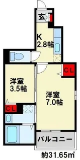 T&AドリームⅡ【101号室】の間取り
