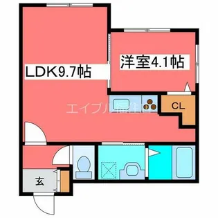 ルミエール月寒東【103号室】の間取り