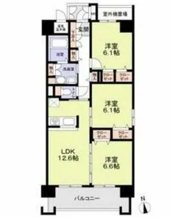 レシオ安堂寺【9階】の間取り