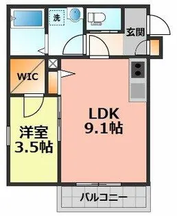 愛知県清須市土器野【アパート】の間取り