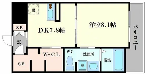 レユニール優【5階】の間取り