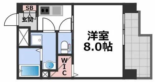リンクス大阪城EASTレジデンス【9階】の間取り