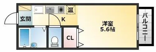 セジュールF B棟【2階】の間取り