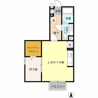 ルミエール【205号室】の間取り