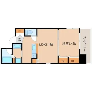 プレサンス昭和通ESRISE【6階】の間取り