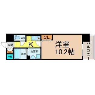 ヒルズ新栄2号館【6階】の間取り