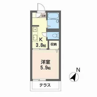 ピースフルB棟【1階】の間取り