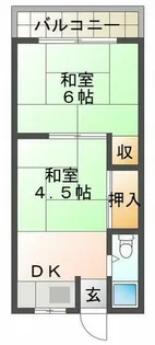 千代が丘ハイツB棟【1階】の間取り