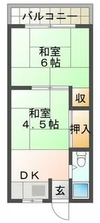 千代が丘ハイツB棟【1階】の間取り
