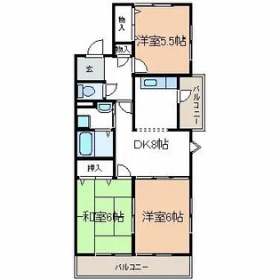 CAESAR PARKⅠ【101号室】の間取り