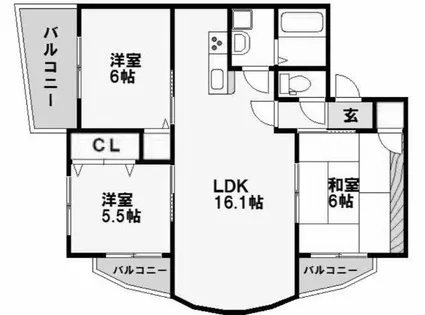 オールセインツ【8階】の間取り