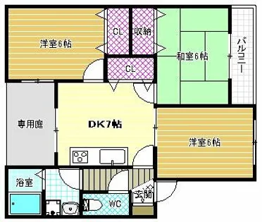 エステートピア タナカⅠ【1階】の間取り