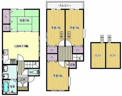 大阪府藤井寺市藤ケ丘2丁目【一戸建】の間取り